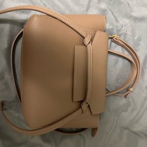 Real leather crossbody purse